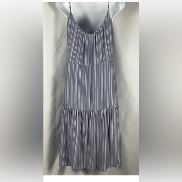 ROLLER RABBIT Dakota Women’s Size S Blue And White Striped Chambray Dress - Picture 2 of 12